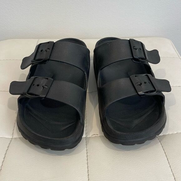 Black Slip on sandals (7/8) - Picture 1 of 4